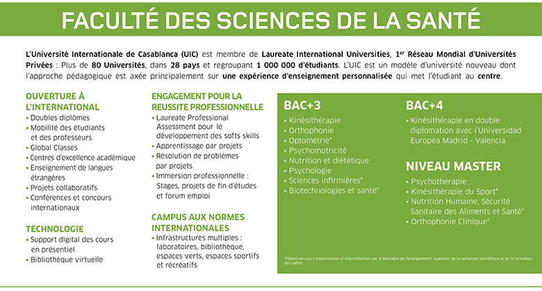Faculté des sciences de la santé 